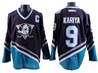 Anaheim Mighty Ducks #9 Paul Kariya Purple 2003 Vintage CCM Jersey