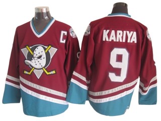 Anaheim Mighty Ducks #9 Paul Kariya Burgundy 2003 Vintage CCM Jersey