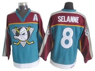 Anaheim Mighty Ducks #8 Teemu Selanne Teal 1998 Vintage CCM Jersey