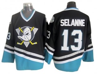 Anaheim Mighty Ducks #13 Teemu Selanne Black 2005 Vintage CCM Jersey