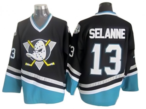 Anaheim Mighty Ducks #13 Teemu Selanne Black 2005 Vintage CCM Jersey