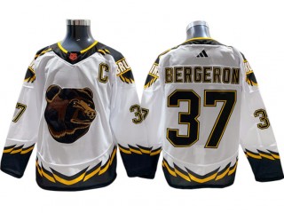 Boston Bruins #37 Patrice Bergeron White 2022/23 Reverse Retro Jersey