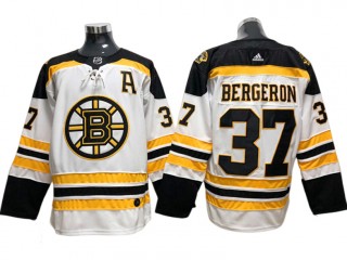 Boston Bruins #37 Patrice Bergeron White Away Jersey