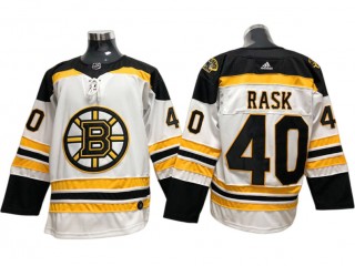 Boston Bruins #40 Tuukka Rask White Away Jersey