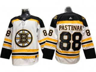 Boston Bruins #88 David Pastrnak White Away Jersey