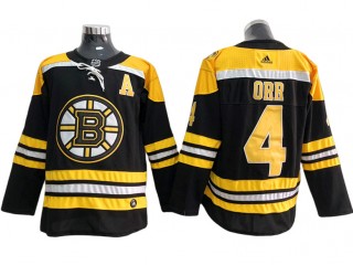 Boston Bruins #4 Bobby Orr Black Home Jersey