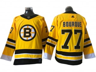 Boston Bruins #77 Ray Bourque Yellow Reverse Retro Jersey