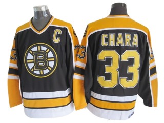 Boston Bruins #33 Zdeno Chara Black 2000's Vintage CCM Jersey