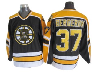 Boston Bruins #37 Patrice Bergeron Black 2000's Vintage CCM Jersey