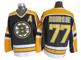 Boston Bruins #77 Ray Bourque Black 2000's Vintage CCM Jersey