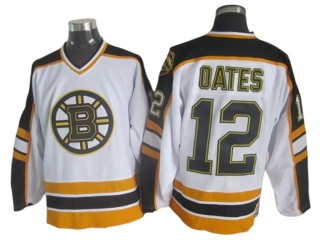Boston Bruins #12 Adam Oates White 2000's Vintage CCM Jersey