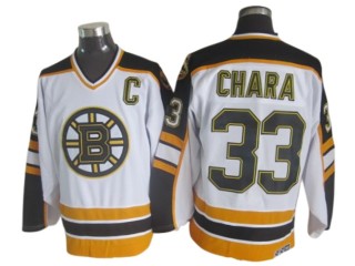 Boston Bruins #33 Zdeno Chara White 2000's Vintage CCM Jersey