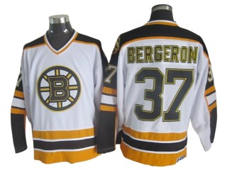Boston Bruins #37 Patrice Bergeron White 2000's Vintage CCM Jersey