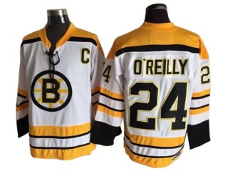 Boston Bruins #24 Terry O'Reilly White Vintage CCM Jersey
