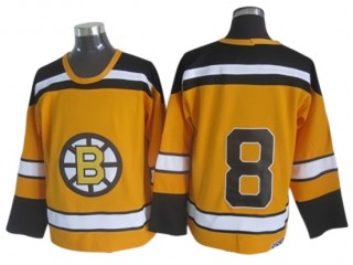 Boston Bruins #8 Cam Neely Yellow 1960's Vintage CCM Jersey