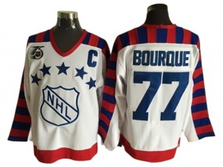 Boston Bruins #77 Ray Bourque White Vintage 1992 All Star Game 75th CCM Jersey