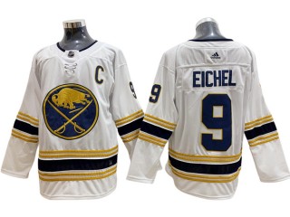 Buffalo Sabres #9 Jack Eichel White 50th Season Jersey