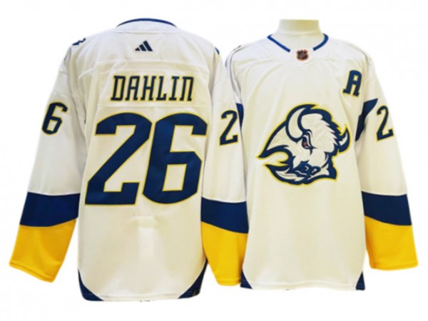 Buffalo Sabres #26 Rasmus Dahlin White Reverse Retro 2.0 Jersey