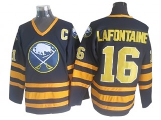 Buffalo Sabres #16 Pat LaFontaine Navy Vintage CCM Jersey