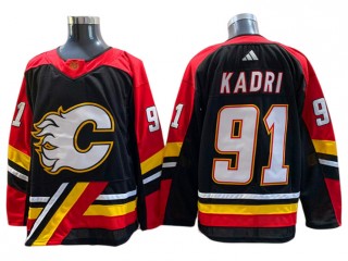 Calgary Flames #91 Nazem Kadri Black Reverse Retro 2.0 Jersey
