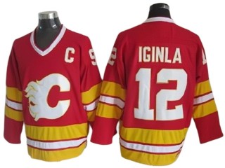 Calgary Flames #12 Jarome Iginla Red 1989 Vintage CCM Jersey