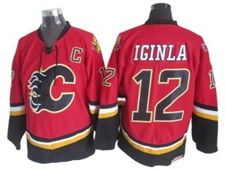 Calgary Flames #12 Jarome Iginla Red 2007 Vintage CCM Jersey
