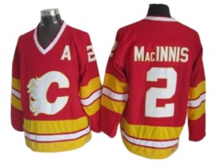 Calgary Flames #2 Al MacInnis Red 1989 Vintage CCM Jersey