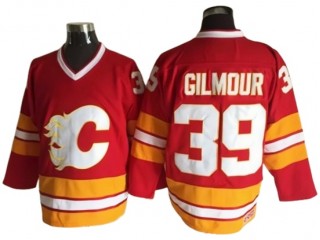 Calgary Flames #39 Doug Gilmour Red 1989 Vintage CCM Jersey