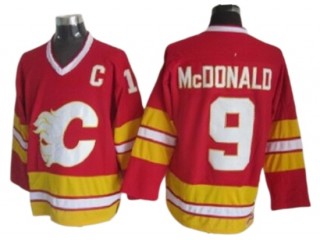 Calgary Flames #9 Lanny McDonald Red 1989 Vintage CCM Jersey