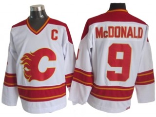 Calgary Flames #9 Lanny McDonald White 1989 Vintage CCM Jersey