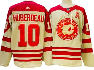 Calgary Flames #10 Jonathan Huberdeau Cream 2023 Heritage Classic Jersey