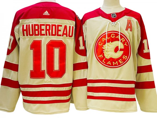 Calgary Flames #10 Jonathan Huberdeau Cream 2023 Heritage Classic Jersey