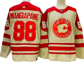 Calgary Flames #88 Andrew Mangiapane Cream 2023 Heritage Classic Jersey