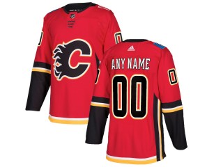 Custom Calgary Flames Red Alternate Jersey
