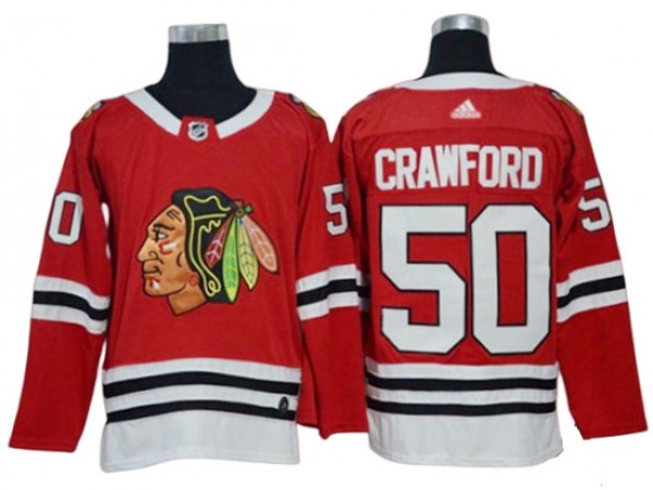 Chicago Blackhawks #50 Corey Crawford Red Home Jersey