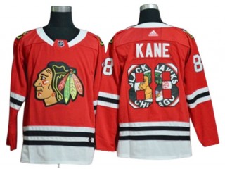 Chicago Blackhawks #88 Patrick Kane Red Fashion Printing Jersey