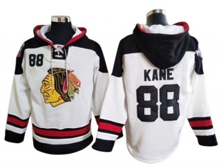 Chicago Blackhawks #88 Patrick Kane White Ageless Must-Have Lace-Up Pullover Hoodie