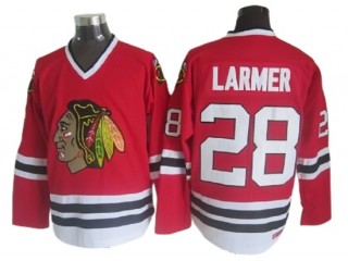 Chicago Blackhawks #28 Steve Larmer Vintage CCM Jersey - Red