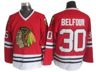 Chicago Blackhawks #30 Ed Belfour Vintage CCM Jersey - Red