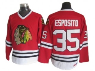 Chicago Blackhawks #35 Tony Esposito Vintage CCM Jersey - Red