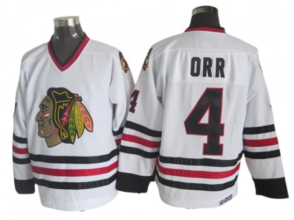 Chicago Blackhawks #4 Bobby Orr Vintage CCM Jersey - Red/White/Black