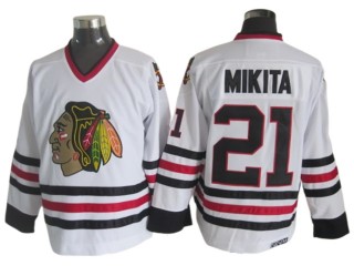 Chicago Blackhawks #21 Stan Mikita Vintage CCM Jersey - Red/White/Black
