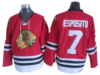 Chicago Blackhawks #7 Phil Esposito 1963 Vintage CCM Jersey - Red/White 