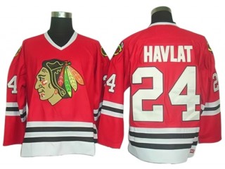 Chicago Blackhawks #24 Martin Havlat Vintage CCM Jersey - Red