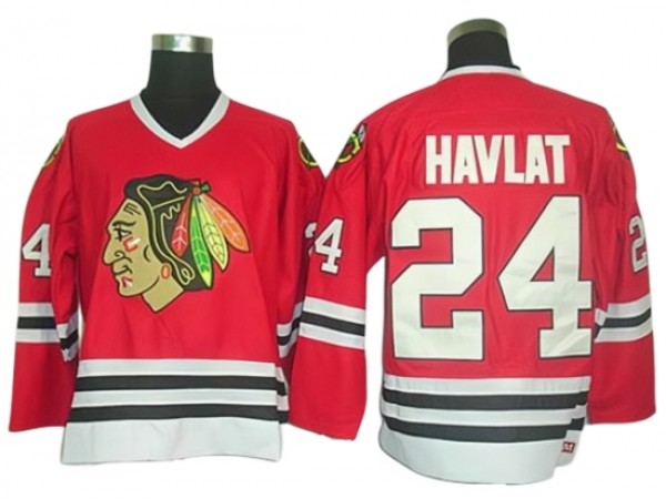 Chicago Blackhawks #24 Martin Havlat Vintage CCM Jersey - Red