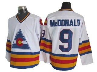 Colorado Avalanche #9 Lanny McDonald 1980 Vintage CCM Jersey - Blue/White