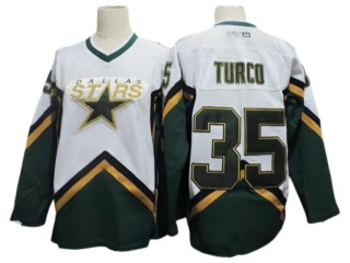 Dallas Stars #35 Marty Turco White 2000's Vintage CCM Jersey