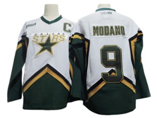 Dallas Stars #9 Mike Modano 2000's Vintage CCM Jersey - Green/White