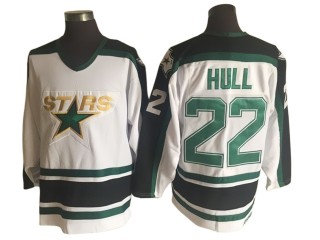 Dallas Stars #22 Brett Hull White 1990's Vintage CCM Jersey