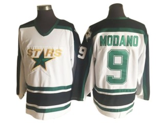 Dallas Stars #9 Mike Modano White 1990's Vintage CCM Jersey